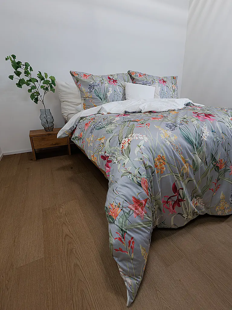 FLEURESSE | Juego de cama de punto Jersey 70x90cm/140x200cm DIAMOND Silver | Gris