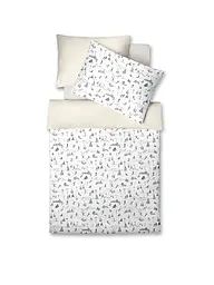 FLEURESSE | Juego de cama de punto Jersey 70x90cm/140x200cm DIAMOND Snow White | Crema