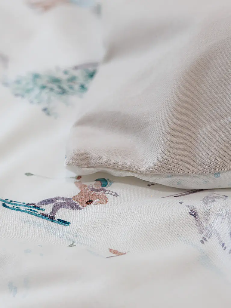 FLEURESSE | Juego de cama de punto Jersey 70x90cm/140x200cm DIAMOND Snow White |