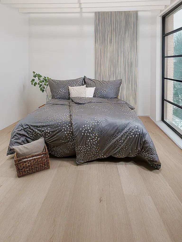 FLEURESSE | Juego de cama de punto jersey 70x90cm/140x200cm TOPAS Stone | Gris