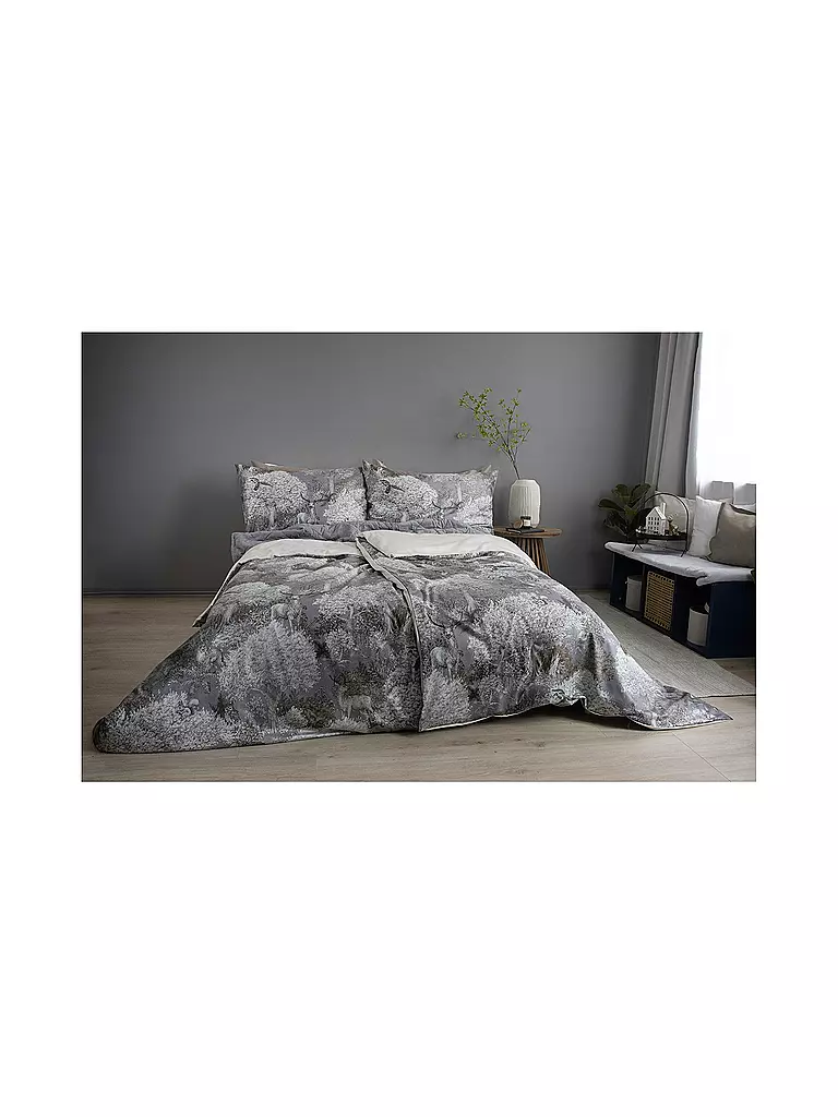 FLEURESSE | Juego de cama de satén 70x90cm/140x200cm BED ART Stone | Gris