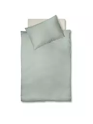 FLEURESSE | Juego de cama de punto interlock Jersey 70x90cm/140x200cm Crema | Verde claro