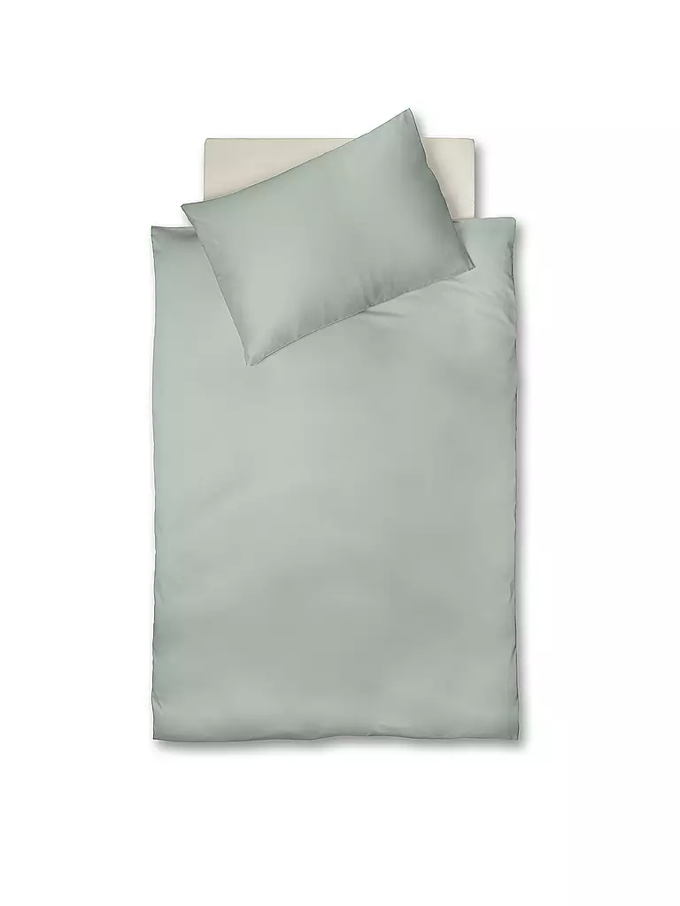FLEURESSE | Juego de cama Interlock Jersey 70x90cm/140x200cm Salvia | Verde claro