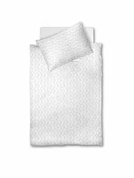FLEURESSE | Ropa de cama de damasco "Opal" 70x90cm / 140x200cm (Crema) | Blanco