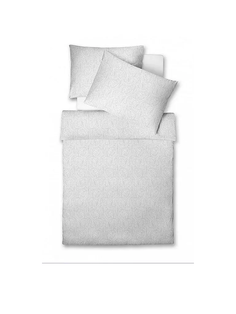 FLEURESSE | Ropa de cama de damasco "Opal" 70x90cm/140x200cm | Blanco