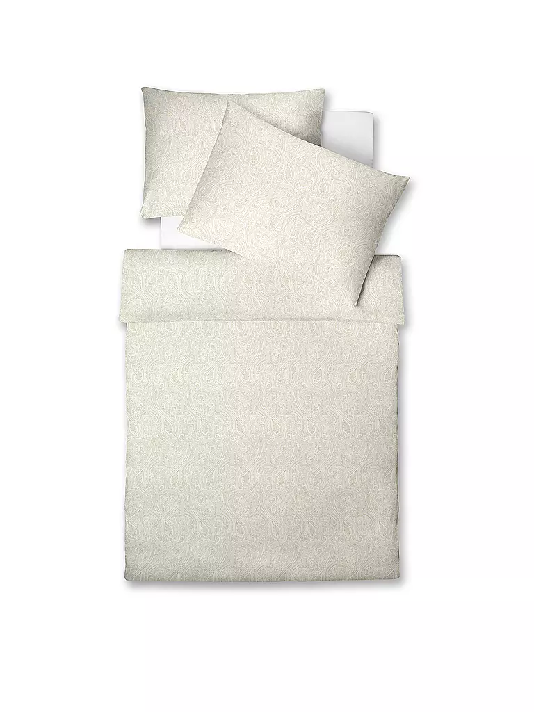 FLEURESSE | Ropa de cama de damasco "Opal" 70x90cm/140x200cm | Crema