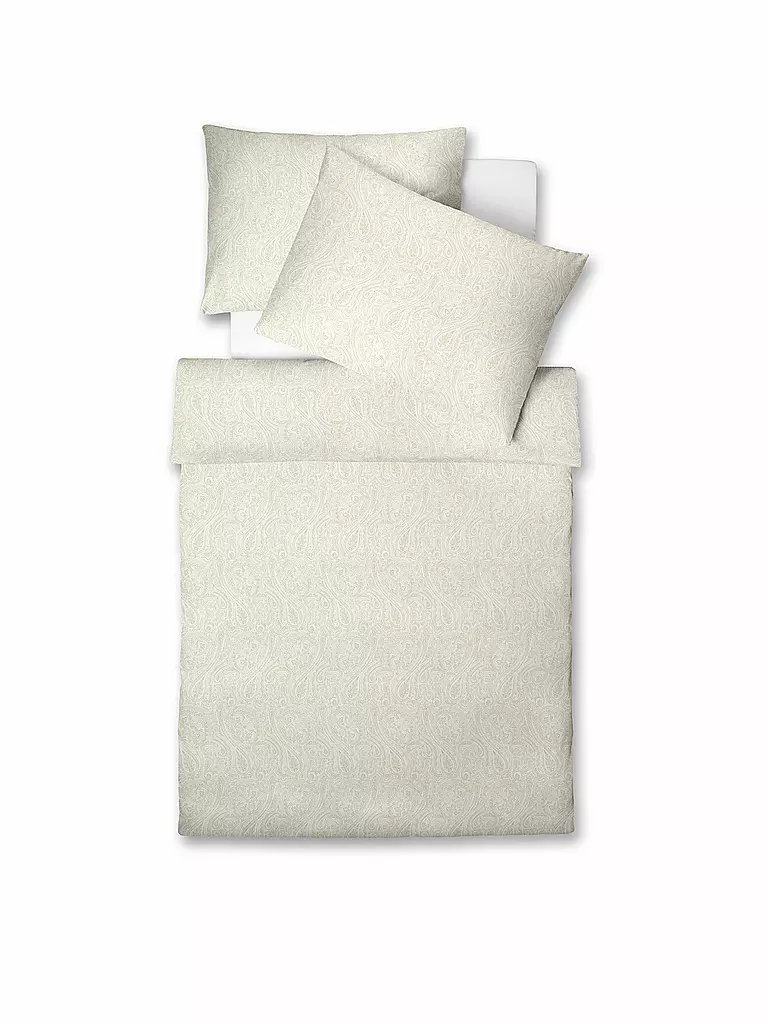 FLEURESSE | Ropa de cama de damasco "Opal" 70x90cm/140x220cm | Crema