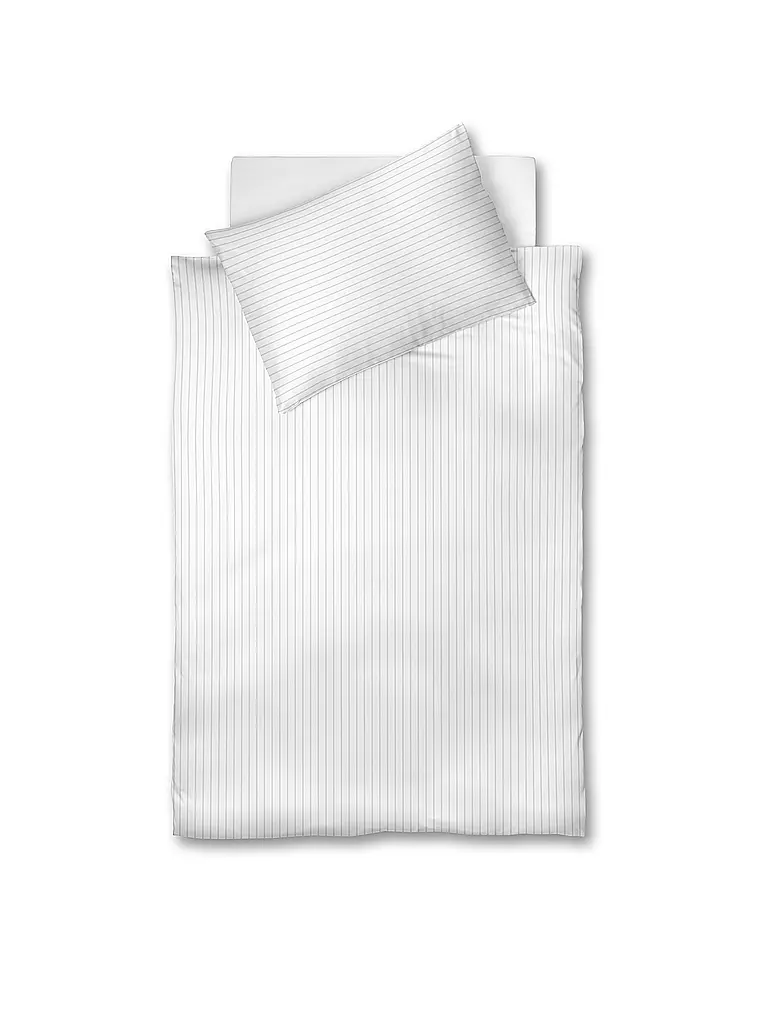 FLEURESSE | Ropa de cama de damasco Melk 2x 70x90cm / 200x200cm Blanco | Blanco