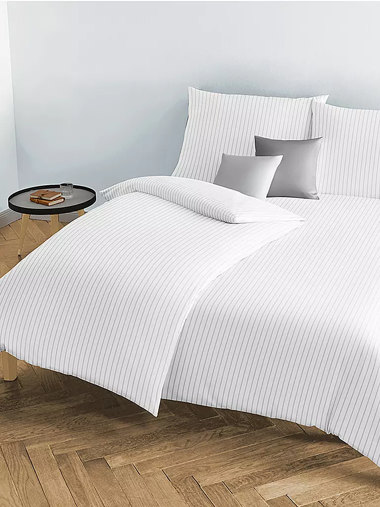 FLEURESSE | Ropa de cama de damasco Melk 70x90cm / 140x200cm Blanco | Blanco