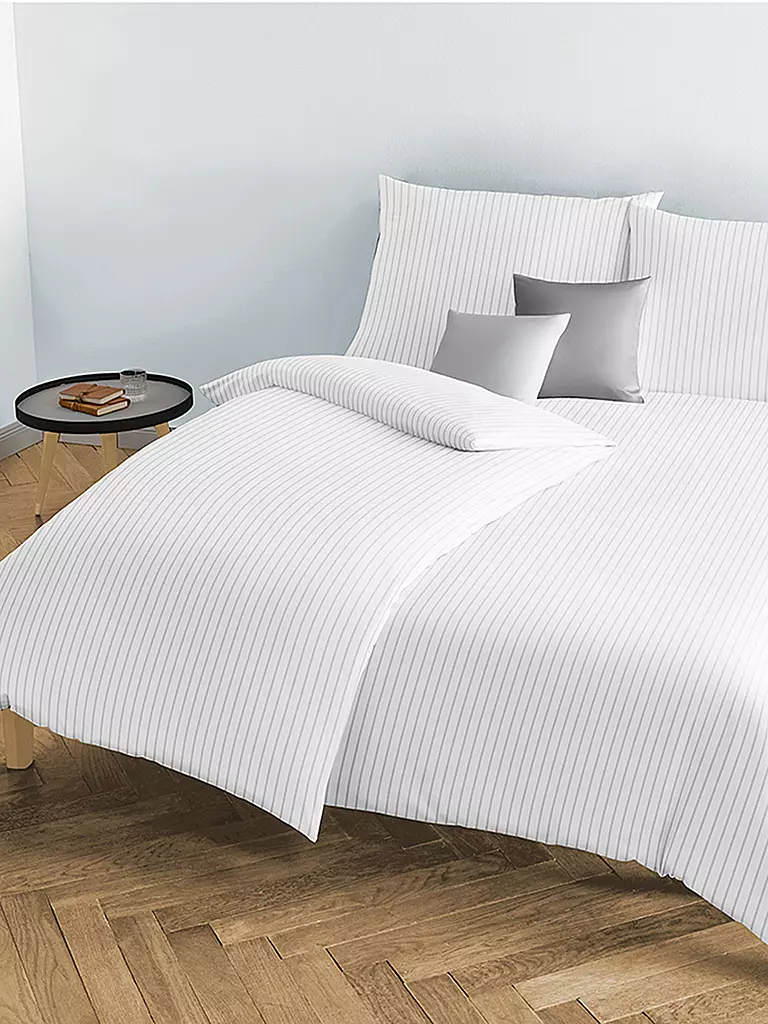 FLEURESSE | Ropa de cama de damasco Melk 70x90cm / 140x220cm Blanco | Blanco