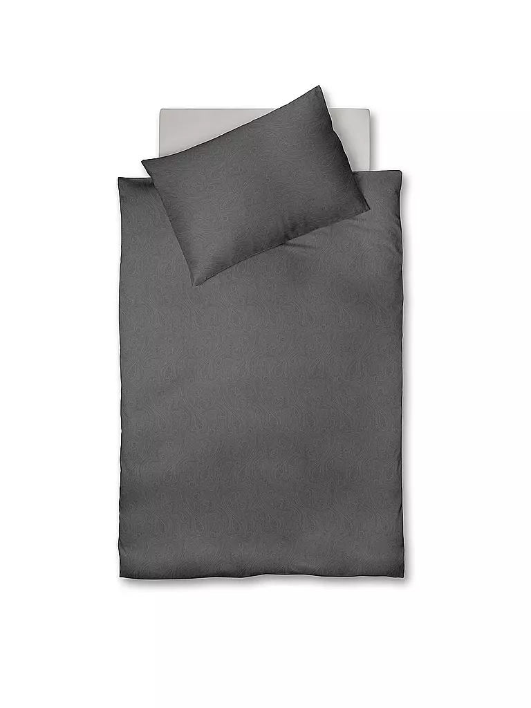 FLEURESSE | Ropa de cama de damasco OPAL 70x90cm/140x200cm Antracita | Gris