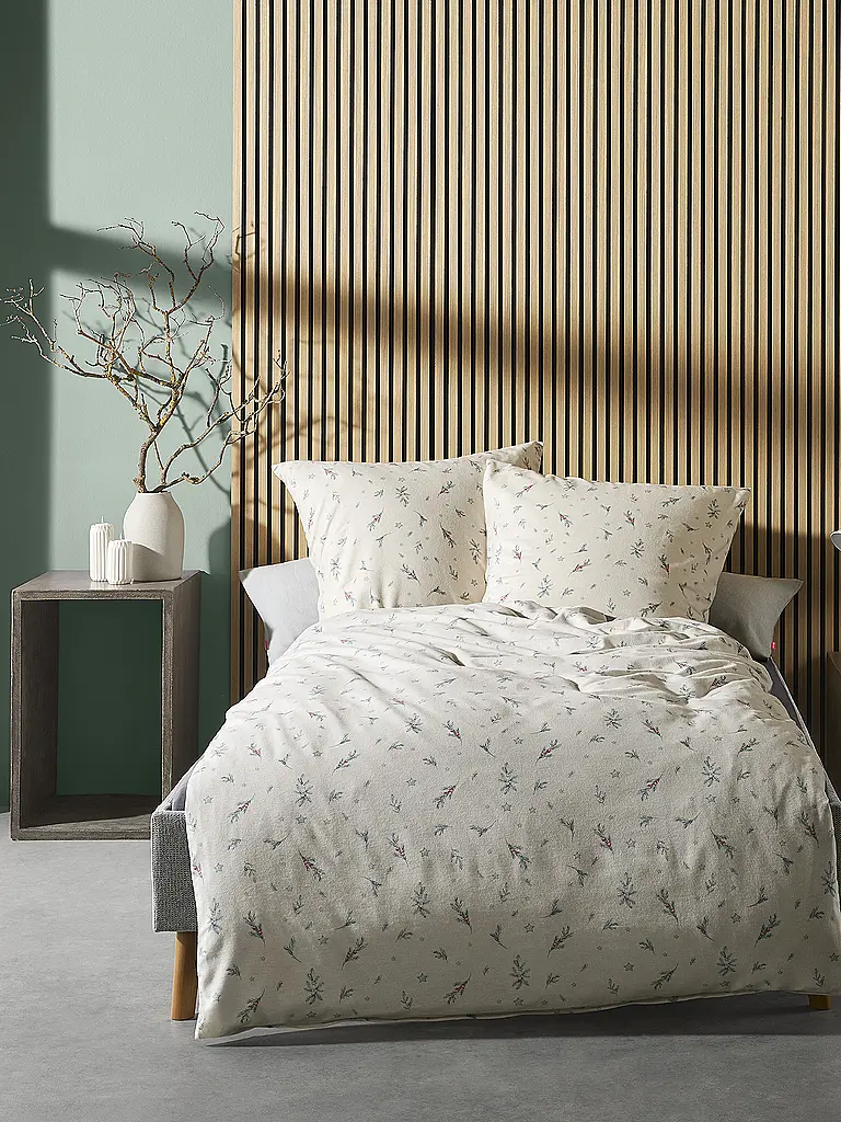 FLEURESSE | Ropa de cama de franela 70x90cm/140x200cm ASPEN Snow White | Crema