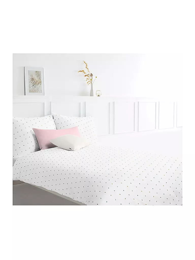 FLEURESSE | Ropa de cama de franela VELVET 70x90cm/140x200cm Enredaderas | Blanco