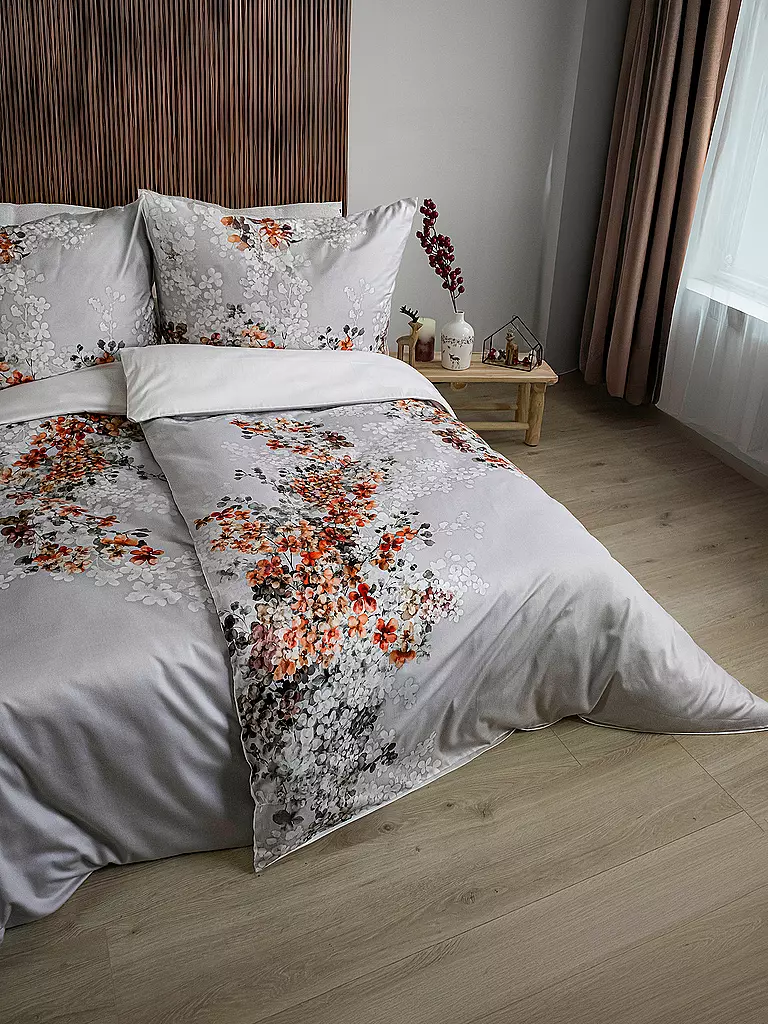 FLEURESSE | Ropa de cama de satén 70x90cm/140x200cm BED ART Stone | Gris claro