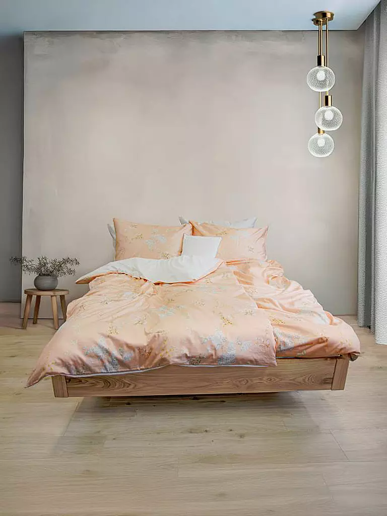 FLEURESSE | Ropa de cama de satén BED ART 70x90cm/140x200cm Melocotón | Naranja
