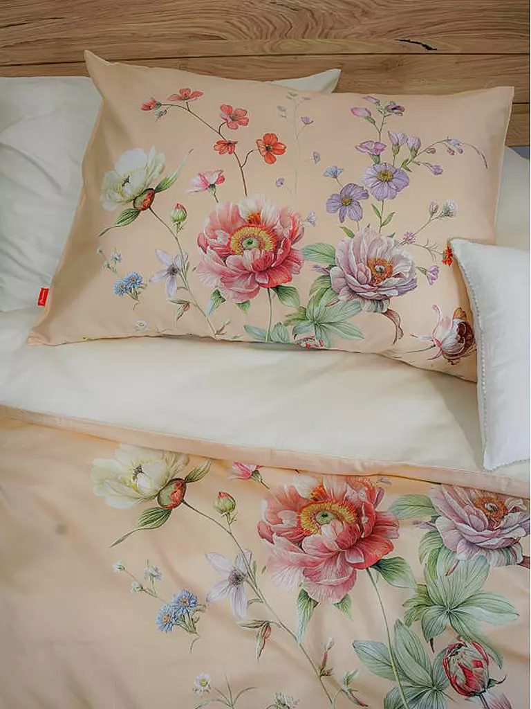 FLEURESSE | Ropa de cama de satén BED ART 70x90cm/140x200cm Peach | Naranja