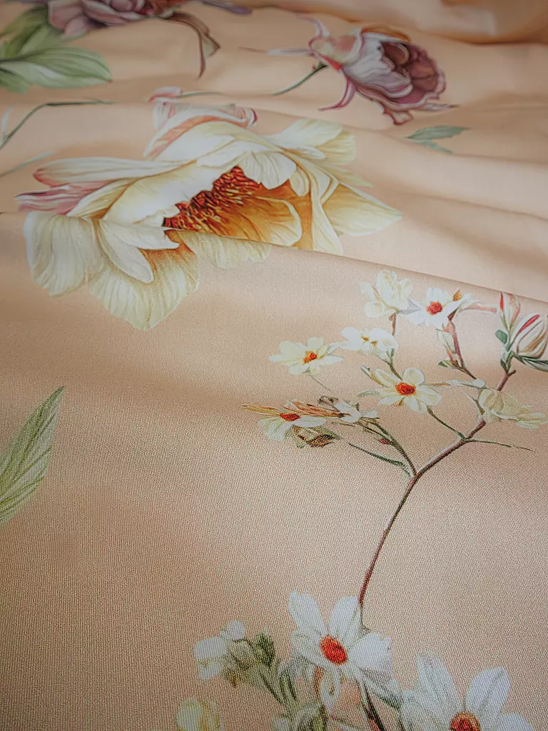 FLEURESSE | Ropa de cama de satén BED ART 70x90cm/140x200cm Peach | Naranja