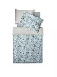 FLEURESSE | Ropa de cama de satén MIAMI 70x90cm/140x200cm Vainilla | Azul claro