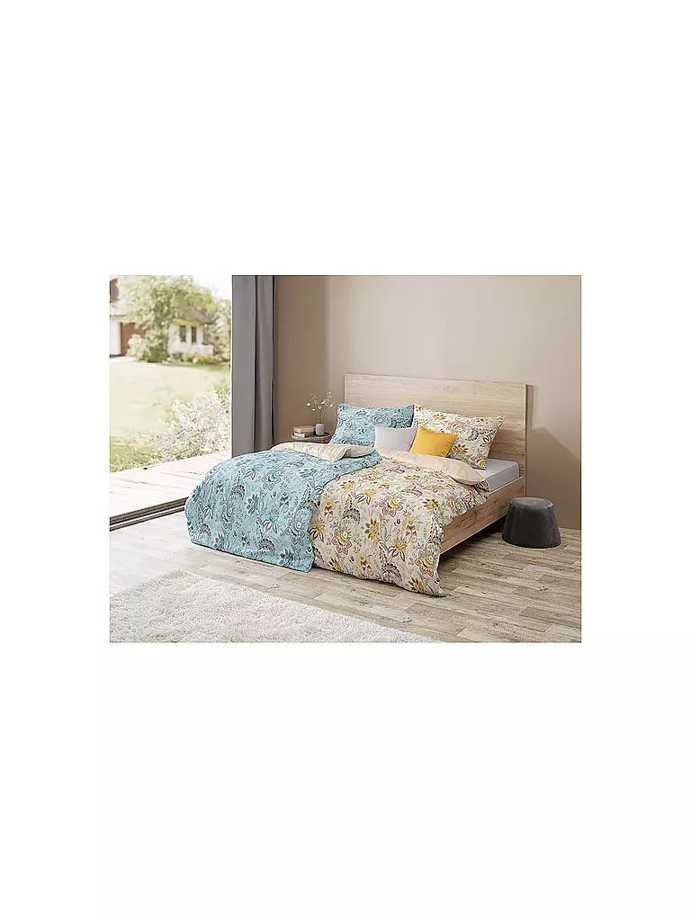 FLEURESSE | Ropa de cama de satén MIAMI 70x90cm/140x200cm Vainilla | Amarillo