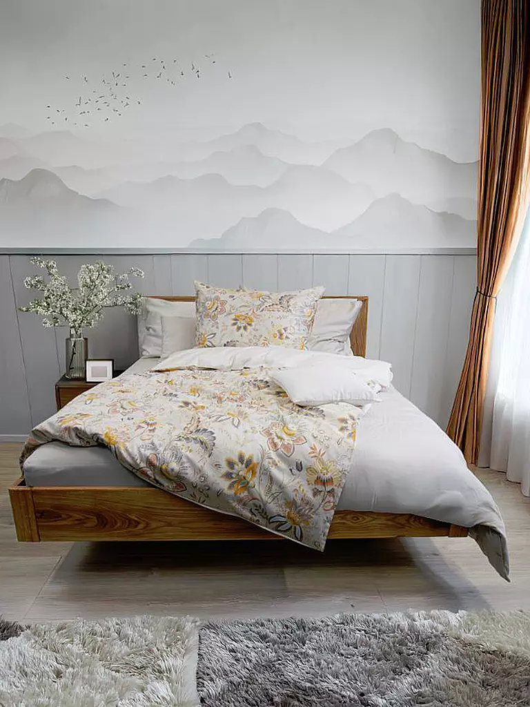 FLEURESSE | Ropa de cama de satén MIAMI 70x90cm/140x200cm Vainilla | Amarillo