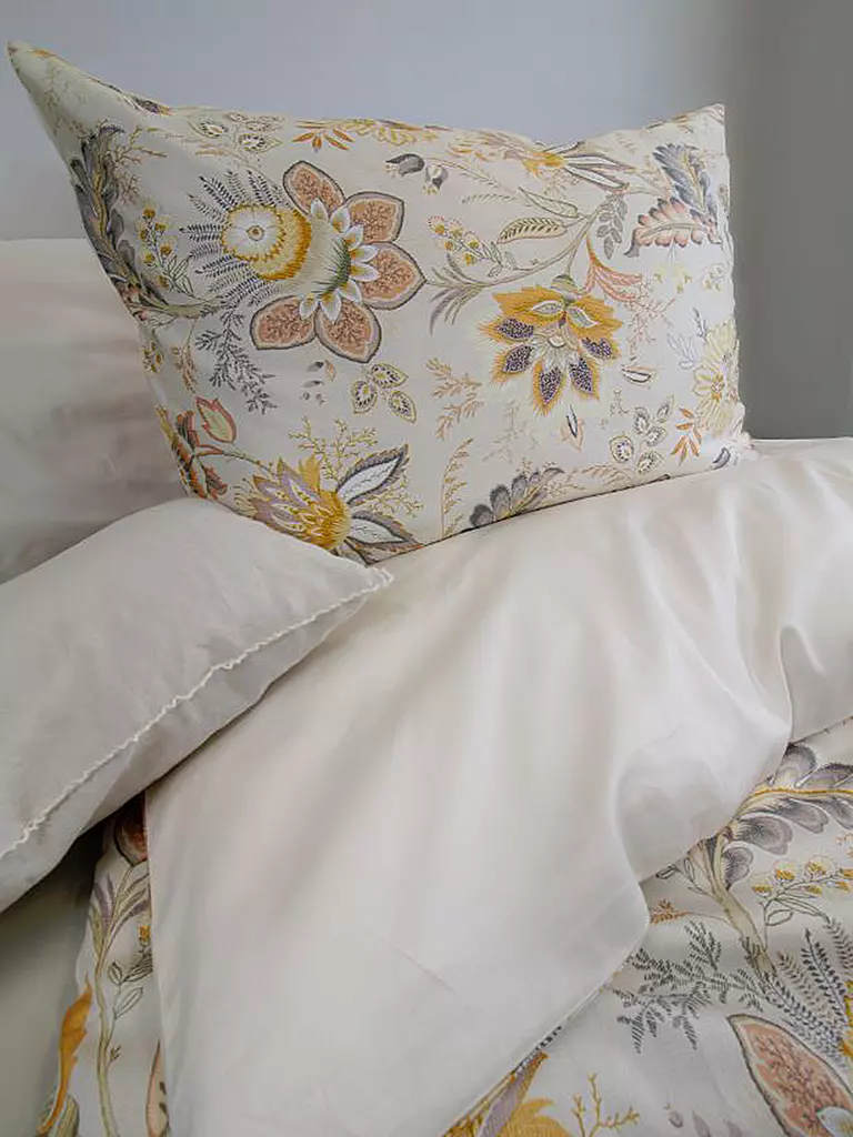 FLEURESSE | Ropa de cama de satén MIAMI 70x90cm/140x200cm Vainilla | Amarillo
