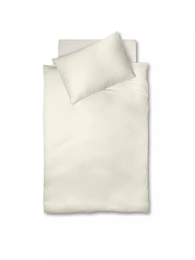 FLEURESSE | Ropa de cama de satén Royal 2 x 70x90cm / 200x200cm Crema | Crema