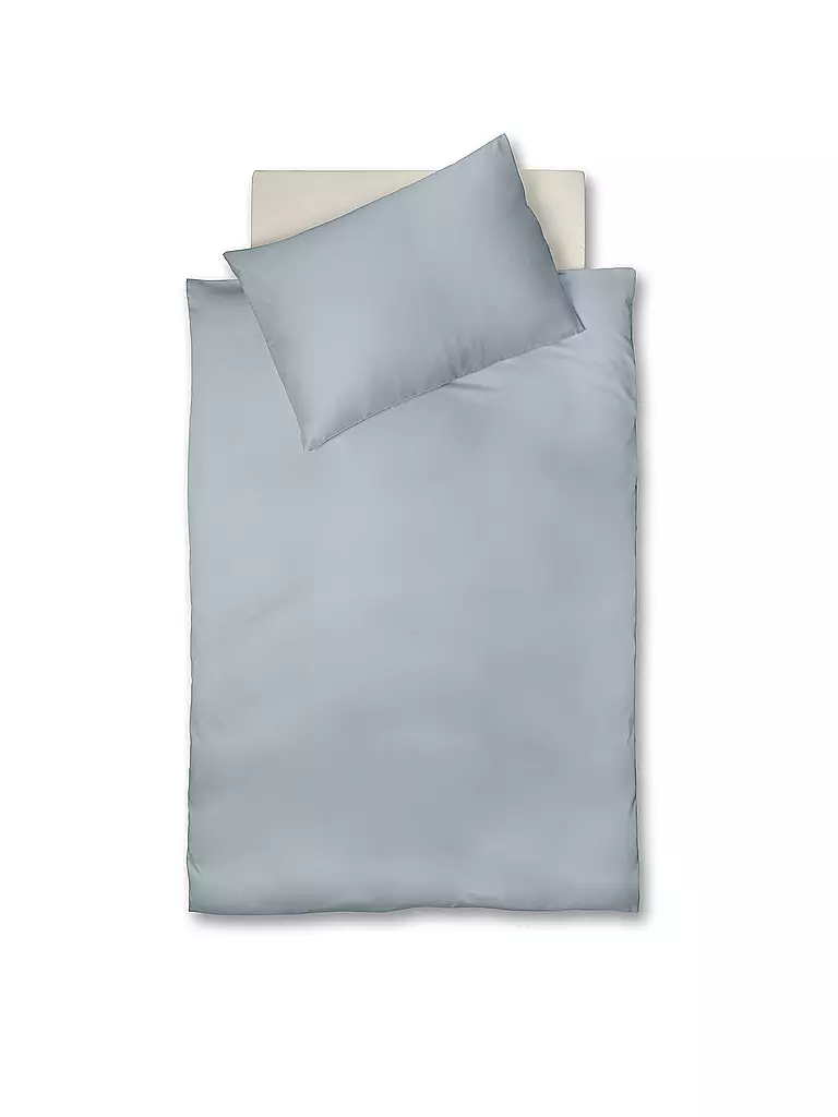 FLEURESSE | Ropa de cama de satén Royal 70x90cm / 140x200cm Azul Perla | Azul claro