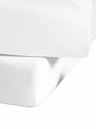 FLEURESSE | Jerseyspannleintuch 100x200cm (Azul claro) | Blanco