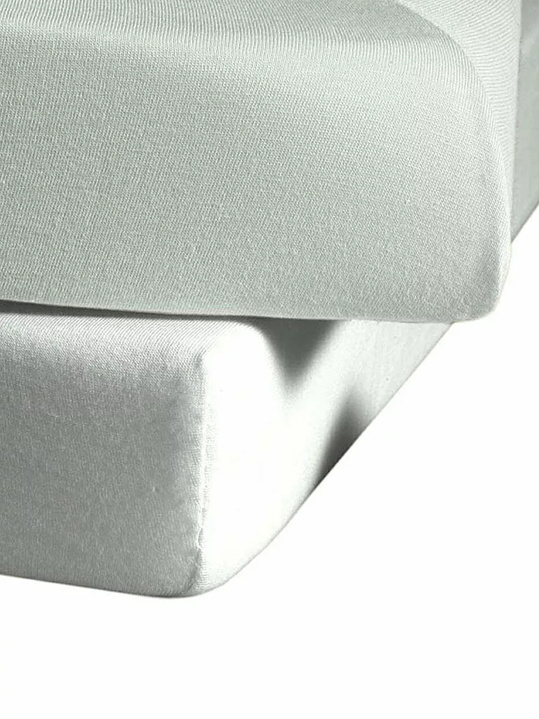 FLEURESSE | Sábana bajera ajustable de punto jersey 180x200cm (Plata) | Plata