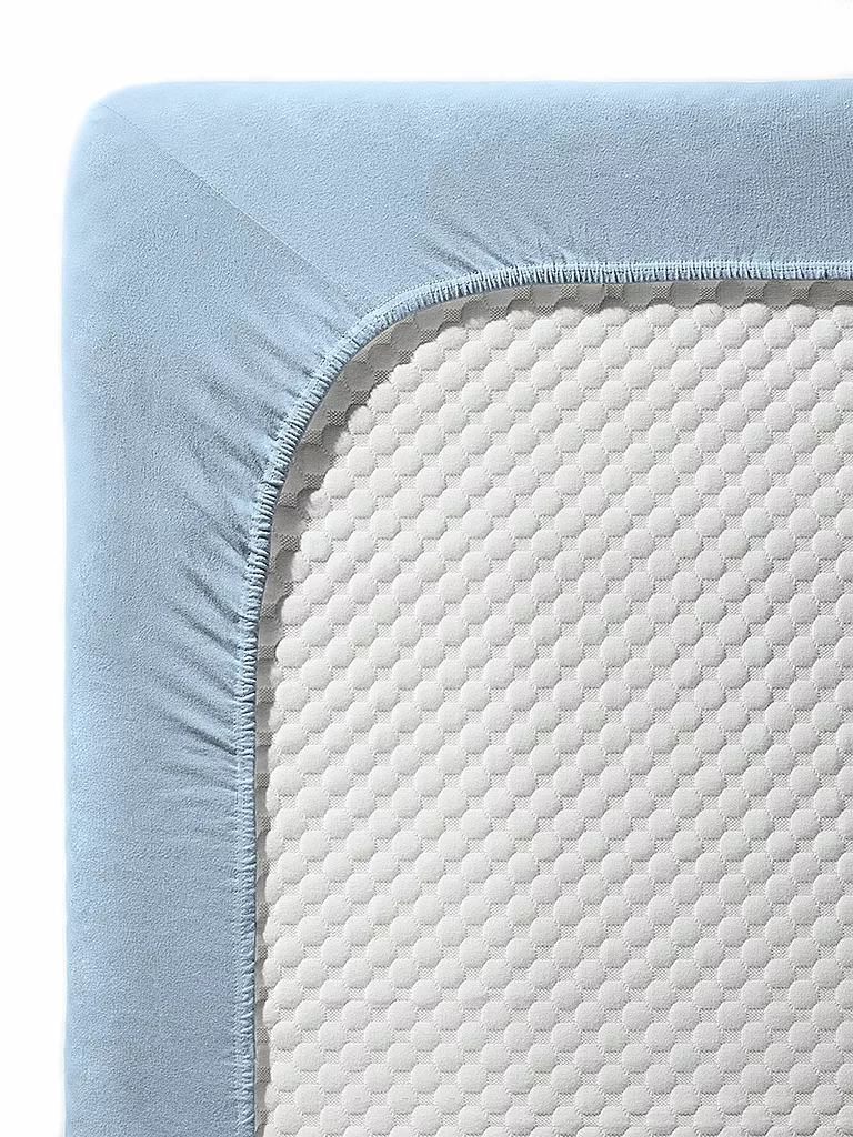 FLEURESSE | Sábana Bajera Ajustable de Satén Royal Uni 180x200cm Azul Claro | Azul claro