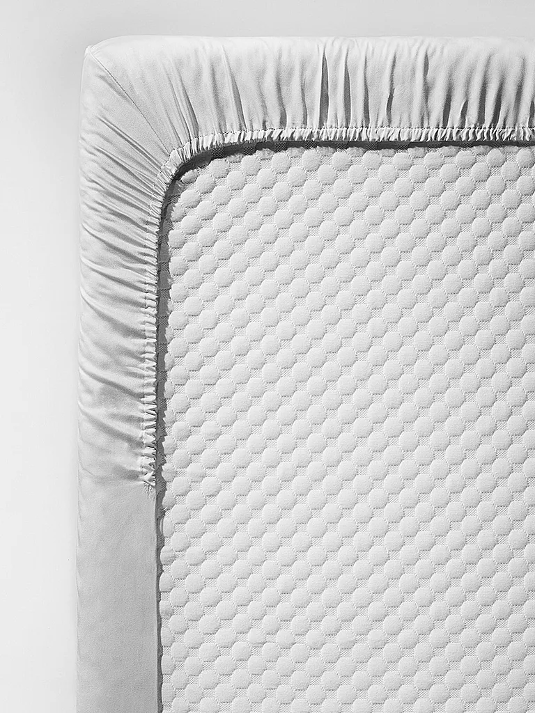 FLEURESSE | Sábana Bajera Ajustable de Satén Royal Uni 180x200cm Plata | Plata