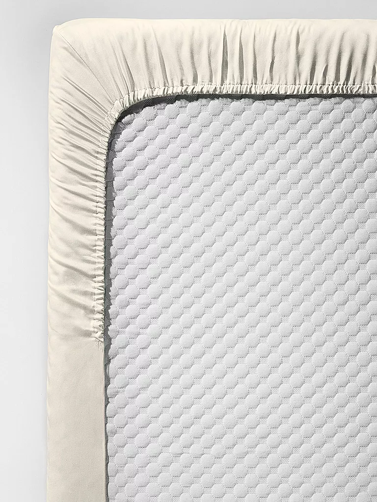 FLEURESSE | Sábana Bajera Ajustable de Satén Royal Uni 90x200cm Crema | Crema