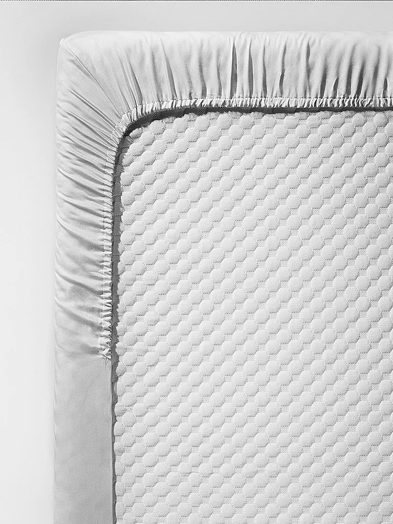 FLEURESSE | Sábana bajera ajustable de satén Royal Uni 90x200cm Plata | Plata