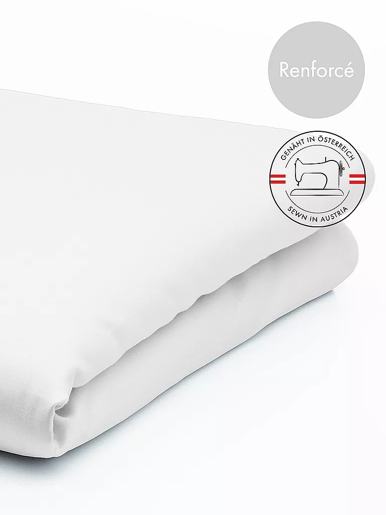 FLEURESSE | Sábana bajera ajustable Renforce Monika 180x200cm Blanco | weiss