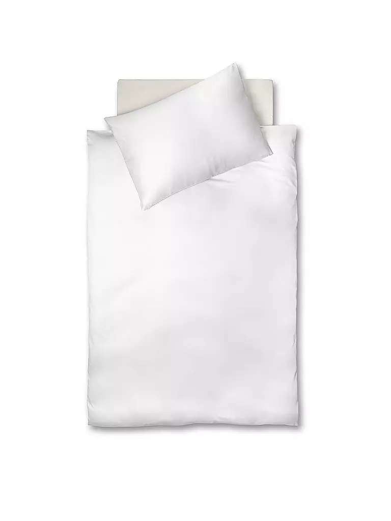 FLEURESSE | Satin Bettwäsche 70x90cm/140x200cm Royal Weiss | Blanco
