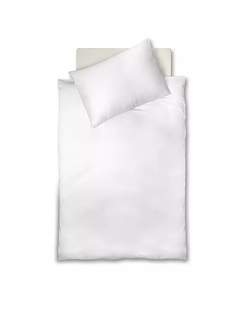 FLEURESSE | Satin Bettwäsche ROYAL UNI 2x 70x90cm/200x200cm Blanco | Blanco