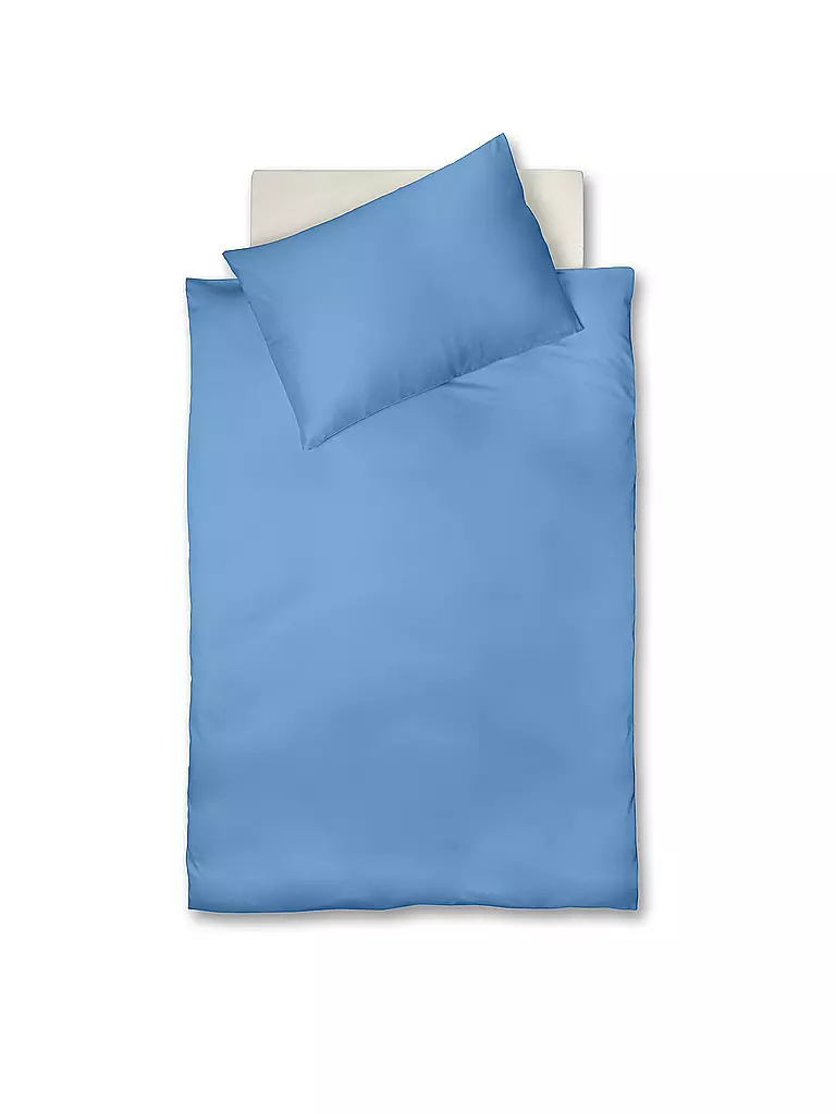 FLEURESSE | Satin Bettwäsche ROYAL UNI 70x90cm / 140x200cm Azul | hellblau