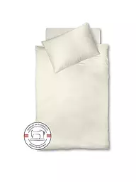 FLEURESSE | Satin Bettwäsche ROYAL UNI 70x90cm / 140x200cm Azul | Crema