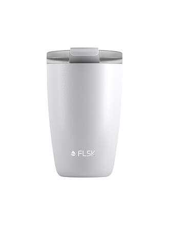 FLSK | Vaso isotérmico - Termo CUP para café para llevar 0,35 l Acero inoxidable Blanco