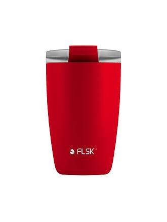 FLSK | Vaso térmico - Termo CUP Vaso para llevar café 0,35 l Acero inoxidable Rojo