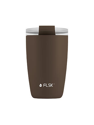 FLSK | Vaso térmico - Termo CUP Vaso para llevar café 0,35 l Acero inoxidable Chocolate