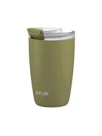 FLSK | Vaso térmico - Taza termo CUP para llevar café, 0,35 l, acero inoxidable, color oliva