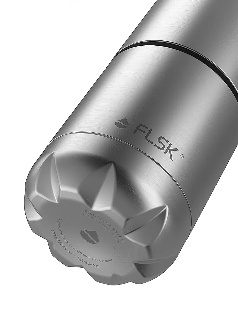 FLSK | Botella isotérmica - Botella de agua con vaso 0,7 l Stainless | 