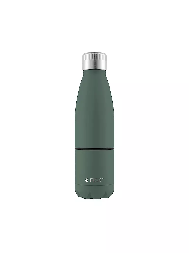 FLSK | Botella isotérmica - Botella de agua con vaso 0,7l Ridge-Green | Verde oscuro