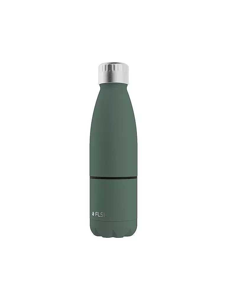 FLSK | Botella isotérmica - Botella de agua con vaso 0,7l Ridge-Green | Verde oscuro