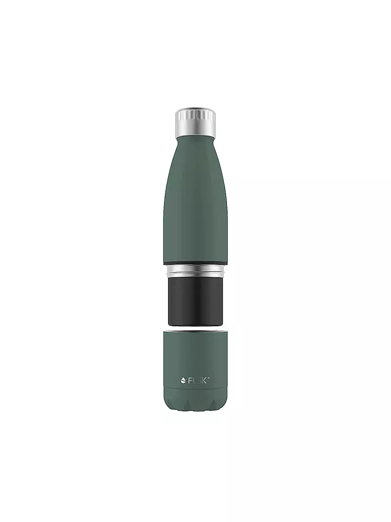 FLSK | Botella isotérmica - Botella de agua con vaso 0,7l Ridge-Green | 