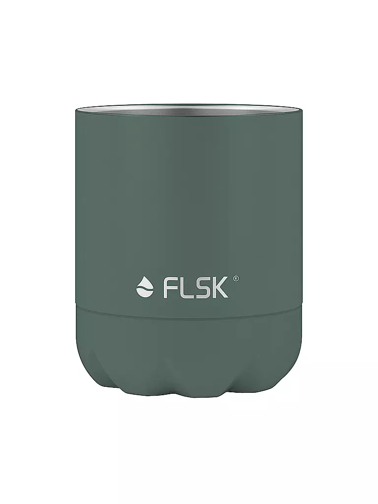 FLSK | Botella isotérmica - Botella de agua con vaso 0,7l Ridge-Green | 