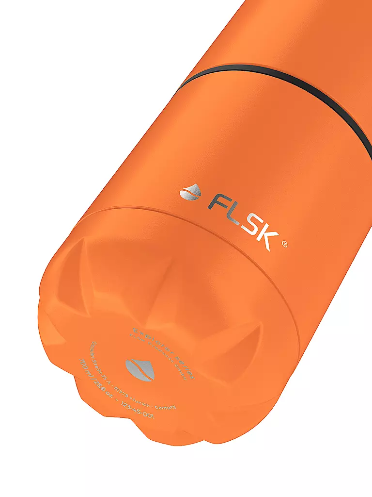 FLSK | Botella isotérmica - Botella de agua con vaso 0,7l Trail-Orange | 