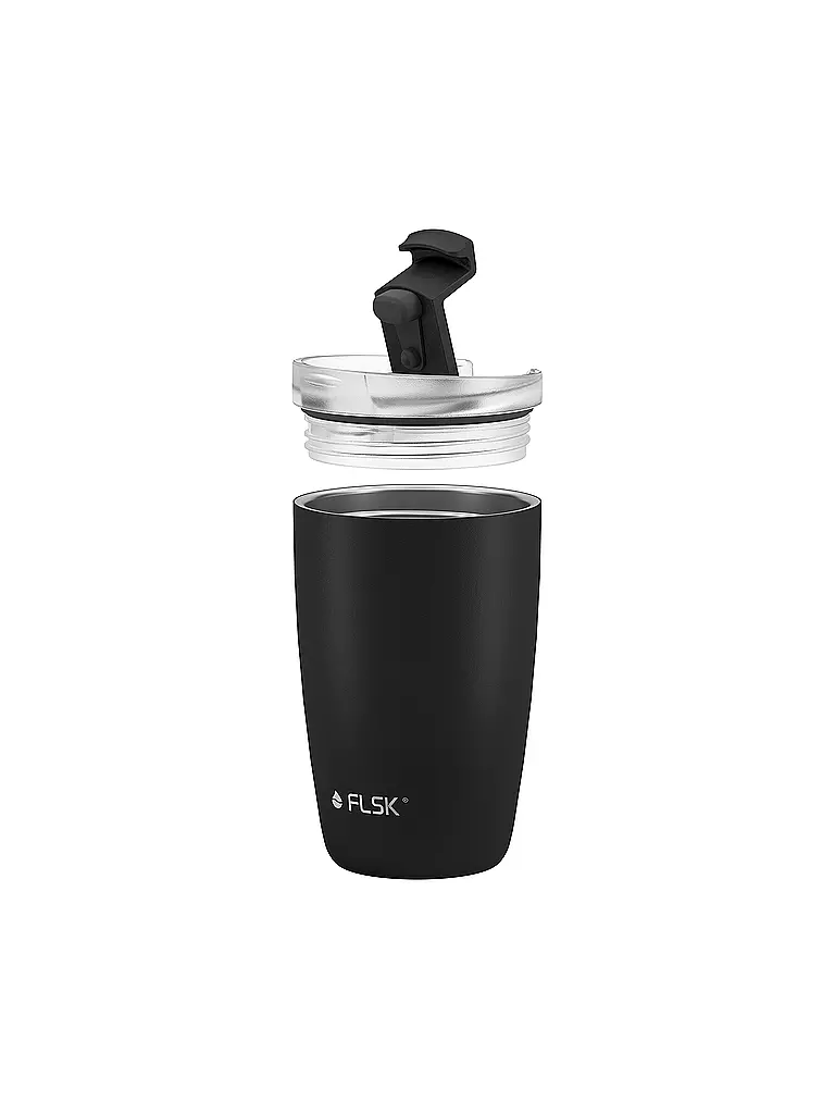 FLSK | Vaso isotérmico - Termo CUP Vaso para llevar café 0,35 l Negro |