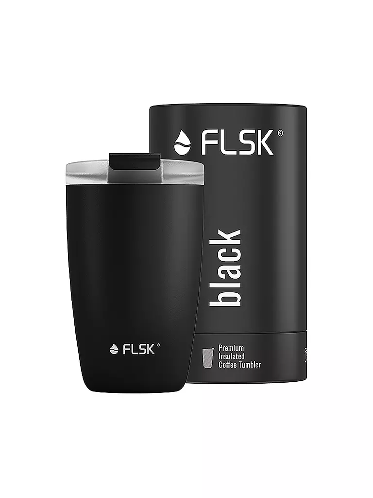 FLSK | Vaso isotérmico - Termo CUP Vaso para llevar café 0,35 l Negro |